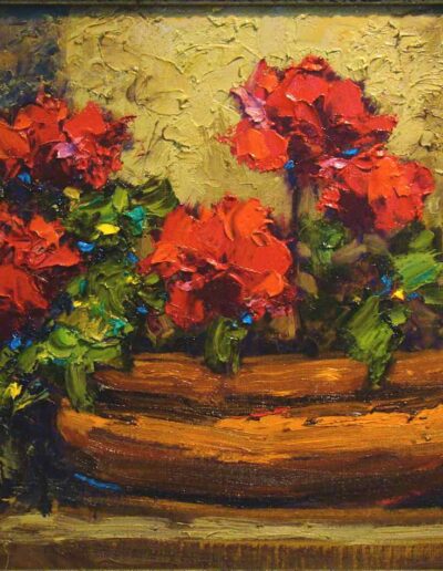 Geraniums in a Pot