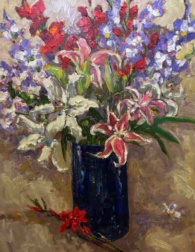 Gladiolus and Lilies